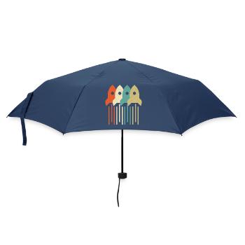 Vintage Rocket Scientist Aerospace Engineering - Umbrella (small) - navy - Front