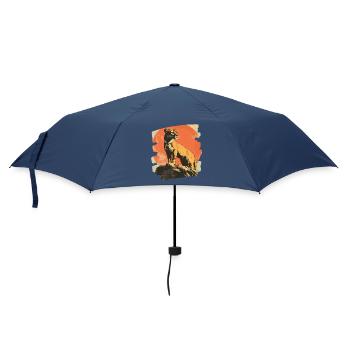 Lion de montagne Rétro - Parapluie standard - marine - Devant