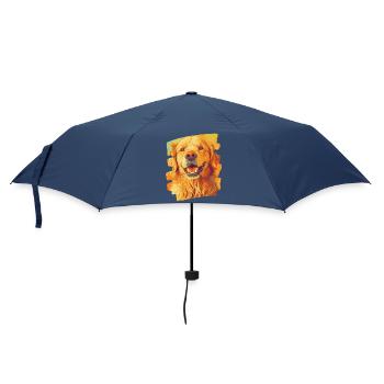 Golden Retriever - Regenschirm (klein) - Navy - Vorne