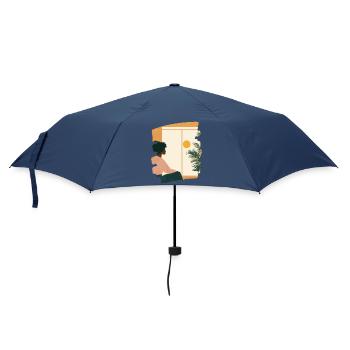 Relax Meditation Selfcare Me-Time - Regenschirm (klein) - Navy - Vorne