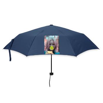 Conception de portrait de feuille inspirée de la nature - Parapluie standard - marine - Devant