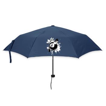 Kreatives Billiard 8-Ball Design - Regenschirm (klein) - Navy - Vorne