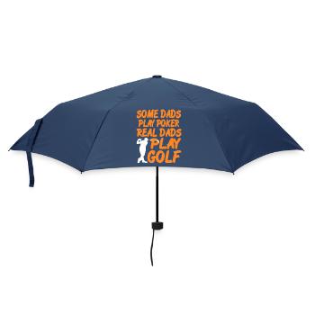 Perfectly Happy Girl Who Loves Golf and Beer - Umbrella (small) - navy - Front