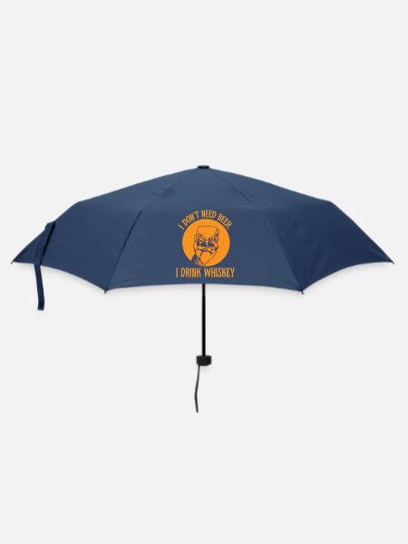 Whiskey Spruch Whiskeytrinker Whiskeyliebhaber - Regenschirm (klein) - Navy