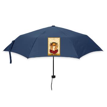 The Taco Bold Minimal Funny Vibe Tarot Card - Umbrella (small) - navy - Front