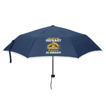 JGA Team Bräutigam Junggesellenabschied - Regenschirm (klein) - Navy - Vorne