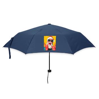 Santa Claus Party Pop Art Christmas - Umbrella (small) - navy - Front
