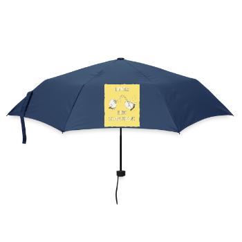  Heute: Eier schaukeln! Lustiges Sprüche Shirt - Regenschirm (klein) - Navy - Vorne