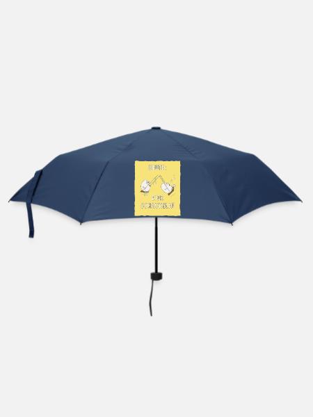 Heute: Eier schaukeln! Lustiges Sprüche Shirt - Regenschirm (klein) - Navy