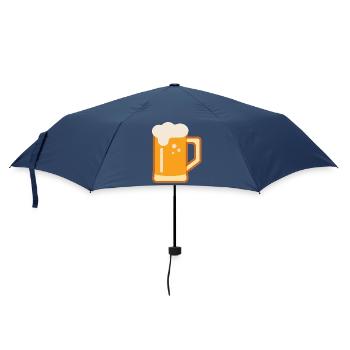 Beer Glass Illustration in Minimal Style - Umbrella (small) - navy - Front