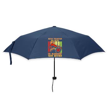 Landwirt Bauernhof Farmer Bauer Traktor - Regenschirm (klein) - Navy - Vorne