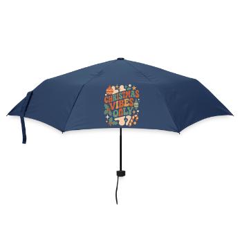 Christmas Vibes Only Retro - Umbrella (small) - navy - Front