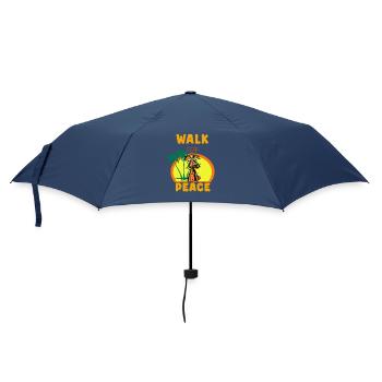 Geh für Frieden Hund - Regenschirm (klein) - Navy - Vorne
