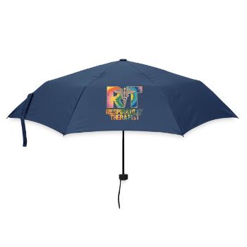 Respiratorischer Therapeut Tie-Dye - Regenschirm (klein) - Navy - Vorne
