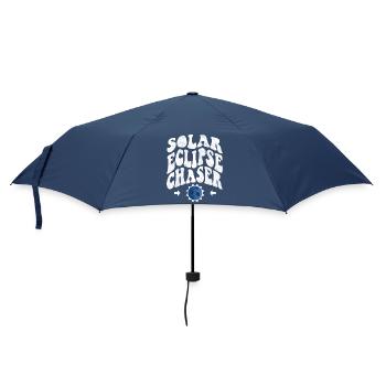 Solar eclipse chaser weiss - Regenschirm (klein) - Navy - Vorne