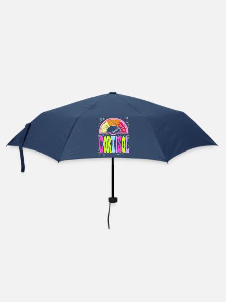 Cortisol Pegel Dashboard - Regenschirm (klein) - Navy