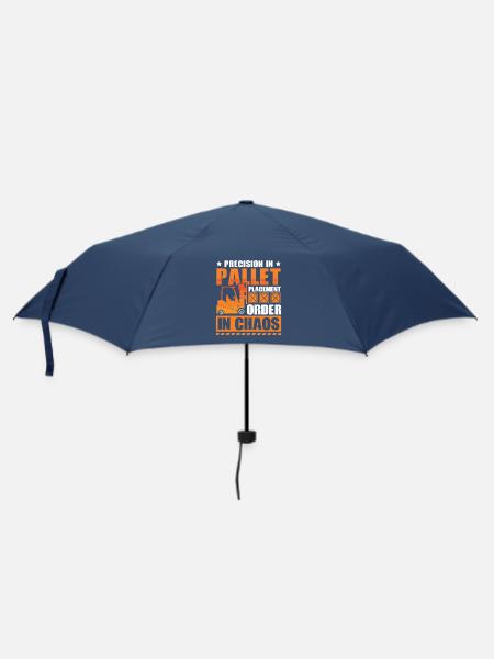Staplerfahrer Englisch Spruch Stapler - Regenschirm (klein) - Navy