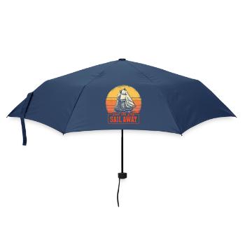 Seas The Day Sail Away Captain Sail Sailor - Regenschirm (klein) - Navy - Vorne