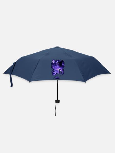 Hund Mama Hund Papa - Regenschirm (klein) - Navy