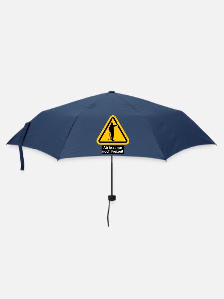 Ab jetzt nur noch Freizeit - Regenschirm (klein) - Navy