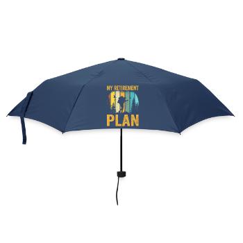 Randonnée de montagne randonneuse à la retraite drôle - Parapluie standard - marine - Devant
