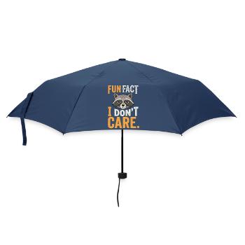 Funny Sarcastic Fun Fact I Don't Care - Regenschirm (klein) - Navy - Vorne