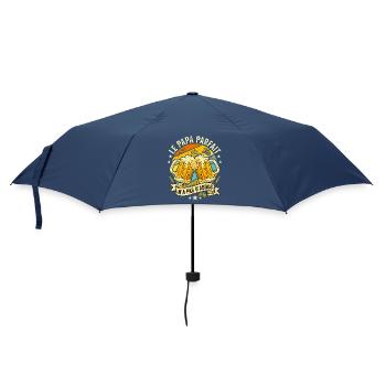 Papa Parfait N'a Pas D'abdos Humour Bière - Parapluie standard - marine - Devant