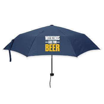 Bierliebhaber Bier Hopfen Bierkultur Geschenk - Regenschirm (klein) - Navy - Vorne