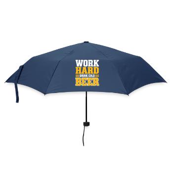 Bier Bierliebhaber Bayern Biergarten Geschenk - Regenschirm (klein) - Navy - Vorne