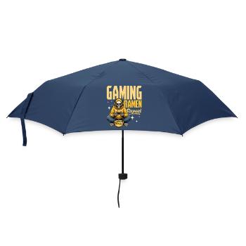 Funny Gaming and Ramen Gamer Skeleton - Regenschirm (klein) - Navy - Vorne