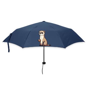 Frettchen Frettchenhalter Frettchenbesitzer - Regenschirm (klein) - Navy - Vorne