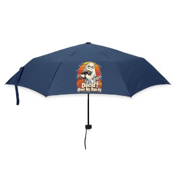Halloween Koffein-Geist Decaf Over My Boo-dy - Regenschirm (klein) - Navy - Vorne