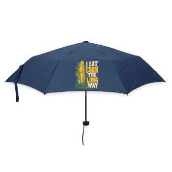 Ich ess Mais den langen Weg - Regenschirm (klein) - Navy - Vorne