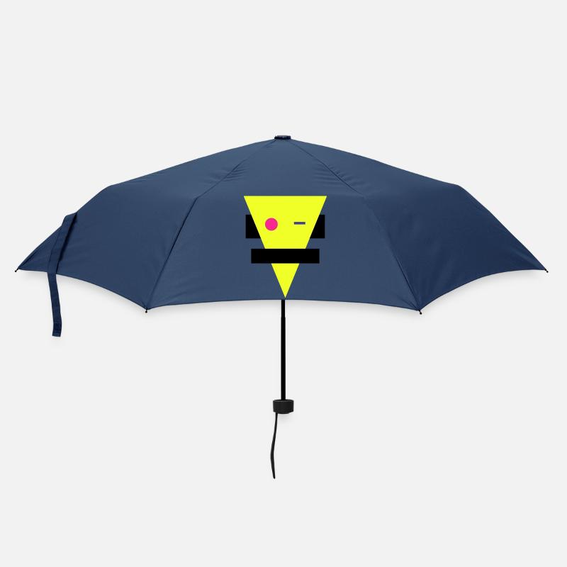 Neon Geometrische Silhouette - Regenschirm (klein) - Navy