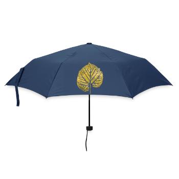 Lindenblatt - Regenschirm (klein) - Navy - Vorne