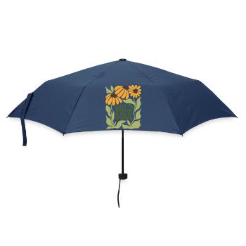 Wild Soul – Ambiance florale rétro - Parapluie standard - marine - Devant