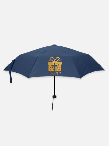 Dieu donne des cadeaux - couleur sable - Parapluie standard - marine