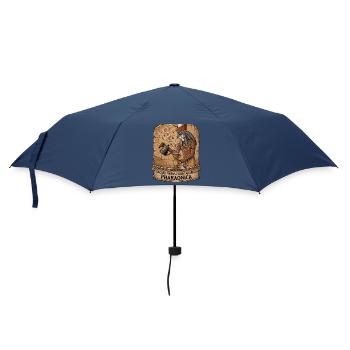 Pharao Kaffee Lebenselixier - Regenschirm (klein) - Navy - Vorne