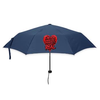 Ich wollte nie Perfektion, einfach Realität - Regenschirm (klein) - Navy - Vorne