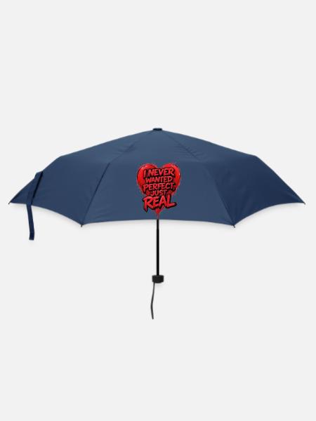 Ich wollte nie Perfektion, einfach Realität - Regenschirm (klein) - Navy