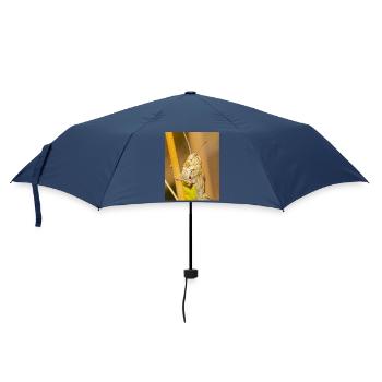Macro photograph of a grasshopper in details - Umbrella (small) - navy - Front