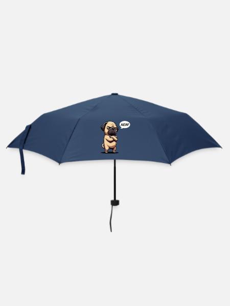 Nein Mops Möpse Mopsbesitzer Mopsliebhaber Mopsfan - Regenschirm (klein) - Navy