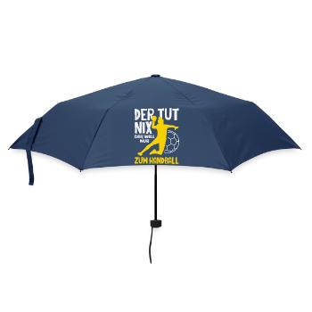 Handball Handballer Handball Trainer Fan Geschenk - Regenschirm (klein) - Navy - Vorne