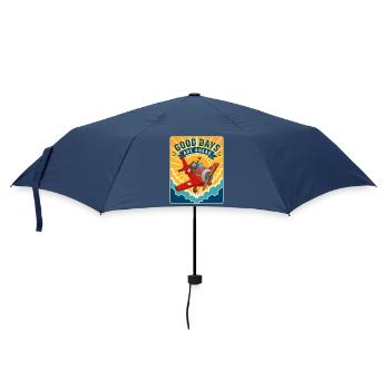 Good Days Are Coming – Retro Airplane - Umbrella (small) - navy - Front
