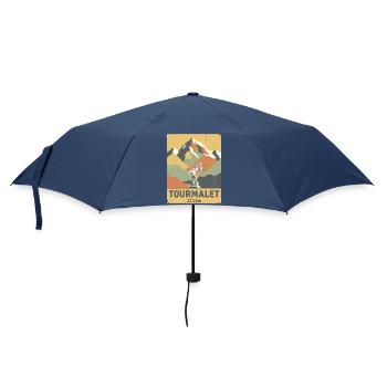 Alpinisme cycliste du Col du Tourmalet Pyrénées Art - Parapluie standard - marine - Devant