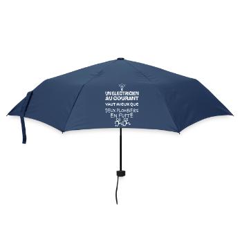 Électricien vs Plombier - Parapluie standard - marine - Devant