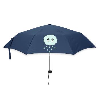Kawaii Wolke Geschenk Geburt Babyparty Taufe  - Regenschirm (klein) - Navy - Vorne