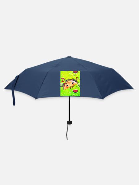 Fröhlicher Taco - Regenschirm (klein) - Navy