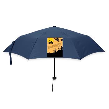 Halloween Silhouette von Moon - Regenschirm (klein) - Navy - Vorne