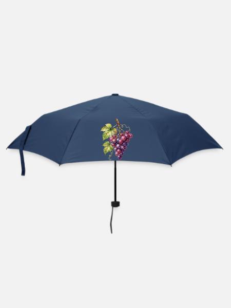 Aquarellweintrauben Cluster - Regenschirm (klein) - Navy